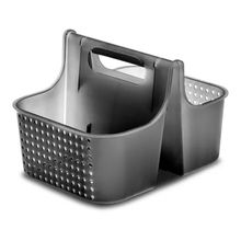 Cesta doble organizadora mediana gris