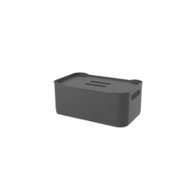 Canasta de plastico grande de plastico 5,4l - 30,5 x x 18,5 x 12,4 cm c/ tapa -gros scuro
