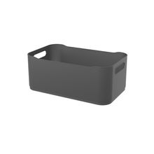 Canasta grande de plastico 5,4l - 30,5 x x 18,5 x 12 cm fit -gris oscuro