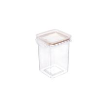 Recipiente plastico cuadrado 830ml beige