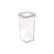 Recipiente cristal cuadrado 1.24l beige