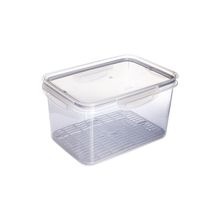 Recipiente rect con escurridor 4l gris