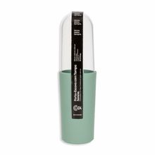 Linea serene-porta cepillos de plastico c/tapa verde jade