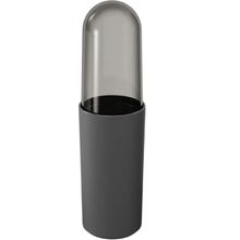 Linea serene-porta cepillos de plastico c/tapa gris plomo