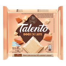 Chocolate tableta dulce de leche 85g talento