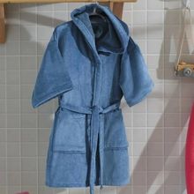 Bata de bano infantil azul pp