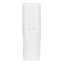 Porta cepillos de plastico c/tapa blanco