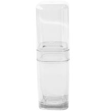 Porta cepillos de plastico c/tapa cristal