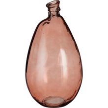 Jarron pinto vidrio reciclado cafe 47x26cm