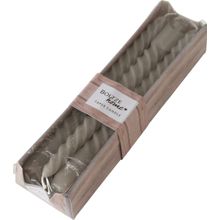 Set De Velas Decorativas Twisto 6 Pzas Gris 20 Cm