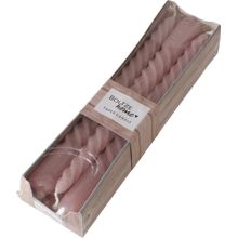 Set De Velas Decorativas Twisto 6 Pzas Rosa 20 Cm