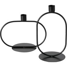 Portavela Golum Metalico Negro 20X17 Cm