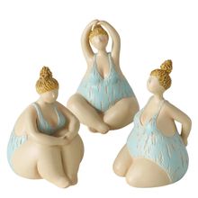 Adorno decorativo mujer yoga Om celeste surtx3