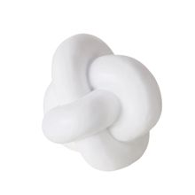 Figura decorativa abstracta Knotty blanca 15cm