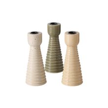 Portavelas Mylana beige blanco verde surtx3