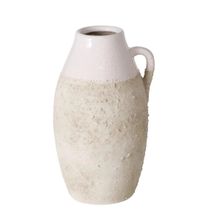 Jarron Marlita blanco beige 21cm