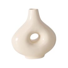 Jarron decorativo Abela beige 21cm