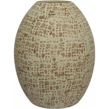 Jarron Texturado Marron Beige 28Cm
