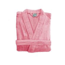 Bata de bano adulto m rosa pastel comfort