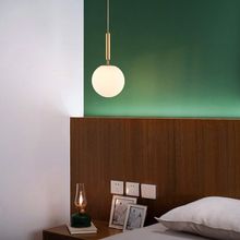 Lamp colgante metal vidrio dorado 1l e2
