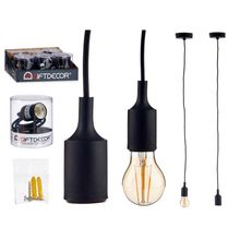 Lampara colgante plastico negro
