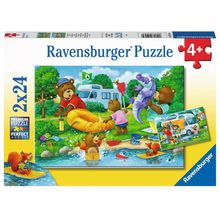 Rompecabezas camping familiar de osos 2x24p
