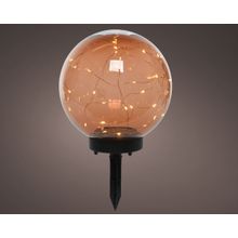 Lamp solar acrilic amber dia20 h28cm