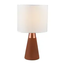 Lamp de mesa blanco terracota h46cm e27