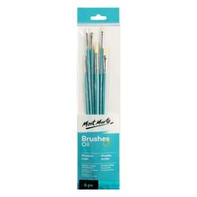 Set Pinceles X6 Fibra De Taklon Y Pelo De Cerdo(Oleos) Montm