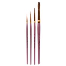 Set Pinceles X4 Cabello De Pony Para Watercolor 1