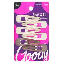 Pinzas para el cabello marfil beige 6 u
