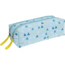 Estuche rectangular celeste Dino 22cm
