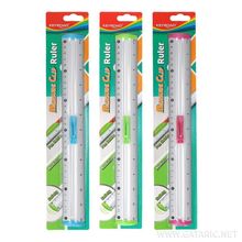 Regla de Aluminio, Grip, 30 cm., (cm y pulg), Blister x 1 Und.