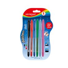 Boligrafos, soft jet, 0.7 mm, blister x 6 surtido