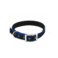 Collar para mascotas negro/azul 3/4 x 14-20pulg