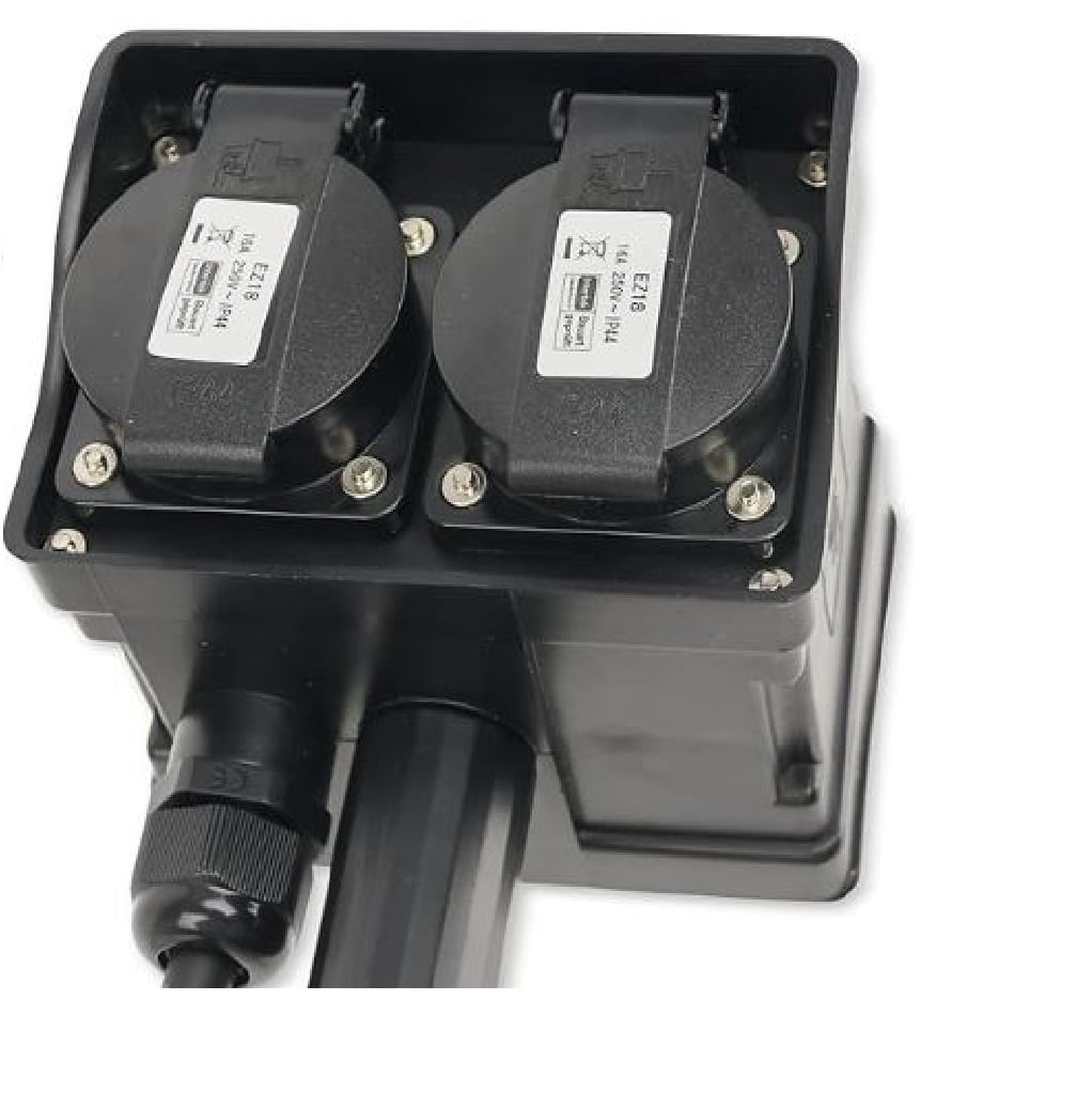 SET X2 TOMA CORRIENTE TEMPORIZADOR NEGRO SOCKET