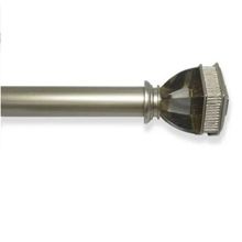 RIEL PARA CORTINA DOBLE  72-144"  PLATEADO OSCURO