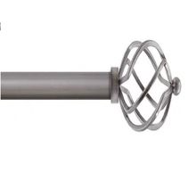 RIEL PARA CORTINA DOBLE 72-144" GRIS