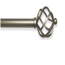 RIEL PARA CORTINA DOBLE   36-72" PLATA