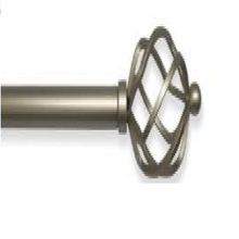 RIEL PARA CORTINA DOBLE  72-144"  DORADO MATE