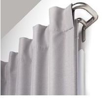 BARRA DE CORTINA DOBLE  COLOR PLATA  3/4 88-144