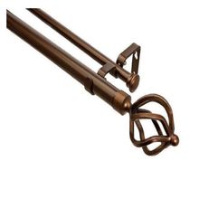 BARAA PARA CORTINA  72-144" BRONCE DOBLE