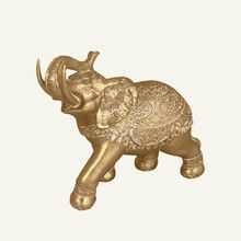 Adorno elefante Hathi dorado 23x19cm