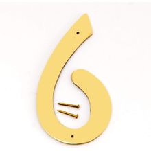 4" numero en bronce decorativo