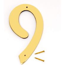 4" numero en bronce decorativo