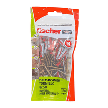 Pack zip tarugos duopower 6 + tornillo 4.5x35 - 50 piezas -