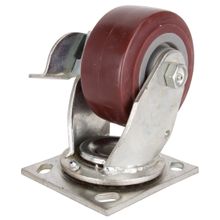 Rueda giratoria 10,16cm poli/zinc