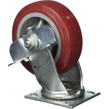 Rueda giratoria 15,24cm poli/zinc