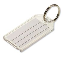 Identificador flexible con etiqueta para llaves transparente