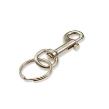 Llavero broche con presion zinc niquelado 5.3 cm